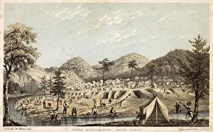 Goldfields: Panning for gold on the River Turon, Australia