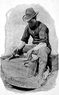 Panning: Panning for gold, Yukon Alaska