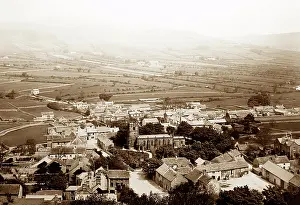 Castleton: Panorama of Castleton in Derbyshire