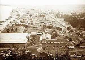 Guayaquil: Panorama of Guayaquil, Ecuador, before the Great Fire