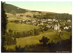 Lazne: Panorama, Johanisbad, Riesengebirge, Germany (i.e. Janske L