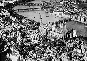 Hungerford: Panorama of London with the Thames, 1936