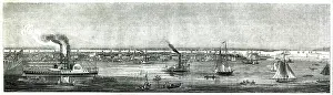 Steamers: Panorama of New York from the North River
