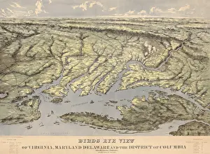 Chesapeake: PANORAMA OF THE SEAT OF THE WAR, 1861. Birds