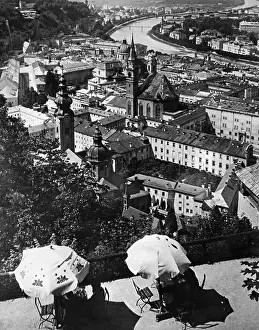 Salzburg: Panoramic image of Salzburg, 1921