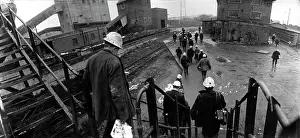 Chutes: Panoramic miners at a Nottinghamshire colliery