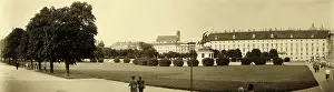 Plazas: Panoramic photograph of the Heldenplatz Vienna