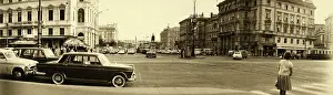 Plazas: Panoramic photograph of the Schwarzenbergplatz