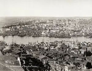 Buidling: Panoramic rooftop view Constantinople, Istanbul, Turkey
