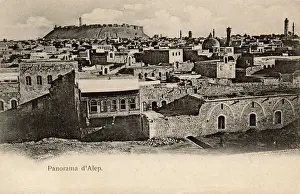 Alep: Panoramic view of Aleppo, Syria - view toward the Citadel