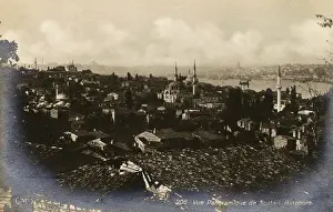 Uskudar: Panoramic View over the Bosphorus from Uskudar, Istanbul