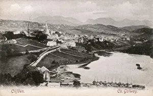 Clifden: Panoramic view of Clifden, County Galway, Ireland