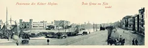 Koln: Panoramic view of the harbour, Cologne, Germany