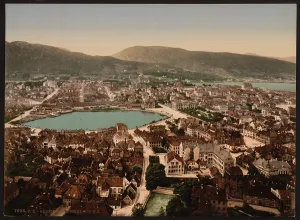 Bergen: Panoramic view, I, Bergen, Norway