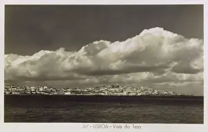 Panoramic view of Lisbon, Portugal from the sea
