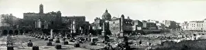 Curia: Panoramic view of Roman Forum looking towards ?