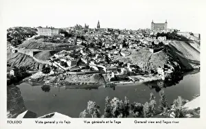 Tage: Panoramic view of Toledo Spain and the Tagus River