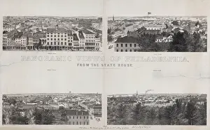 C1850: Panoramic views of Philadelphia, from the state house
