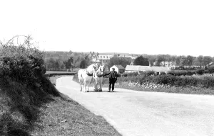 C1940: Pantasaph, the road to the Village c1940