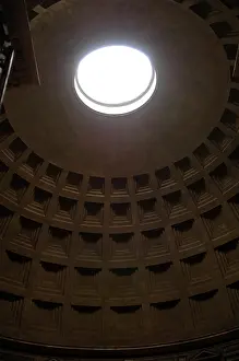Concrete: Pantheon of Agrippa. 2nd century. Dome. Interior. Rome. Ital