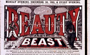 Panto: Pantomime playbill design, Beauty and the Beast