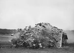 Breaks: Panzer I breaks through a brick wall, 1936