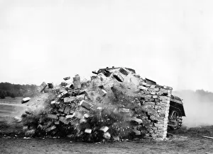 Breaks: Panzer I breaks through a wall, 1936