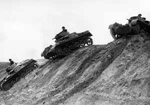Panzerkampfwagen: Panzer I during a practice drive in Wuensdorf, 1937