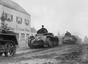 Drills: Panzer I tanks of the armed forces on maneuvers, 1935