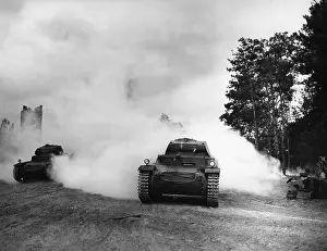 Wuensdorf: Panzer II during a presentation in the Panzertruppenschu