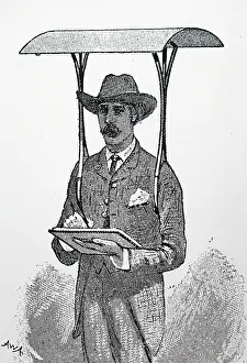Sudan: Paper and bamboo sunshade for use by soldiers