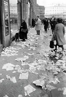 Ribbons: Paper flood in the streets of Berlin on the
