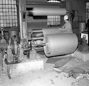 Recycled: Paper mill - rolls of new paper