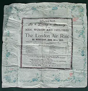 Serviette: Paper serviette - Memory of those killed in London Air Raid