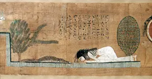 Sobek: Papyrus Scroll of Girl and Crocodile