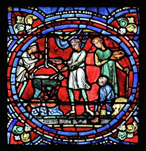 Redemption: Parable of the Prodigal Son stained glass window