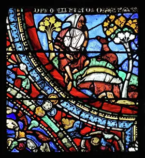 Repentance: Parable of the Prodigal Son stained glass window