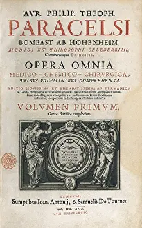 Philippus: PARACELSUS, Philippus Aureolus (1493-1541)