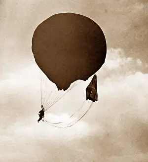Parachuting: Parachuting from a balloon