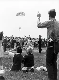 Ramstein: Parachutist during open day in Ramstein