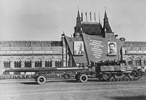 Transparencies: Parade for the anniversary of the October Revolution, 1940