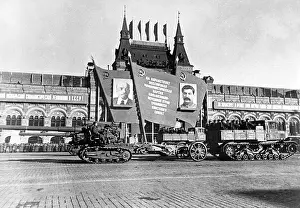 Transparencies: Parade for the anniversary of the October Revolution, 1940