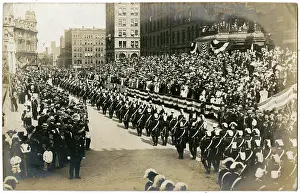 Parade in Clinton Square, Syracuse, New York State, USA