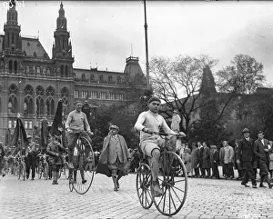 Tricycles: Parade of cyclists in Vienna