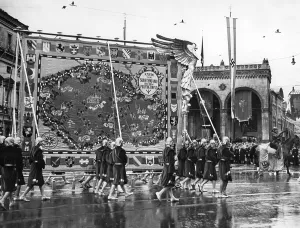 Hangs: Parade on the Day of German Art in Munich, 1938