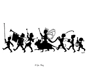 Fairyland: Parade of elves with King riding rat