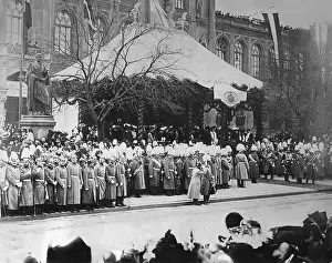 Maximilianstrasse: Parade for the emperor on Maximilianstraie in Munich, 19