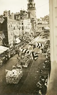 Sherwin: A parade in Fall River Massachusetts, Sherwin Williams float