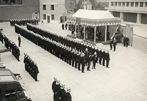 190s: Parade of firefighters at the opening of new Lambeth HQ
