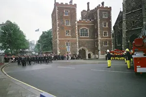 Inspections: Parade of firefighters down a street